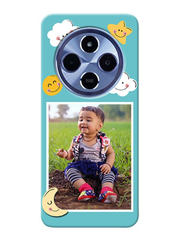 Custom Redmi A4 5G Personalised Phone Cases: Smiley Kids Stars Design