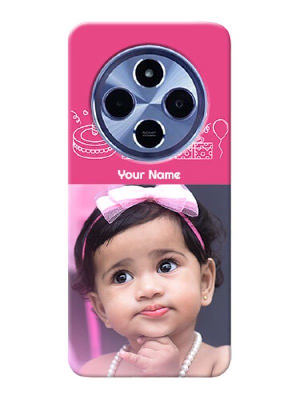 Custom Redmi A4 5G Custom Mobile Cover with Birthday Line Art Design