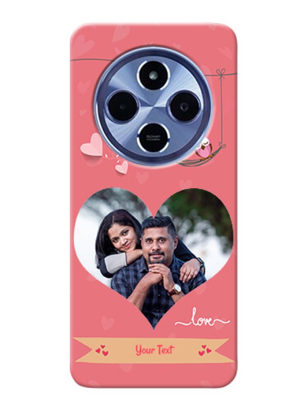 Custom Redmi A4 5G custom phone covers: Peach Color Love Design