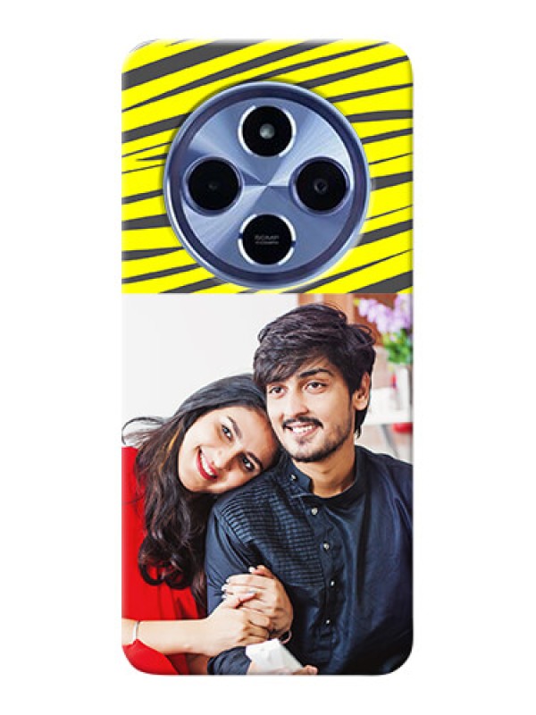 Custom Redmi A4 5G Personalised mobile covers: Yellow Abstract Design