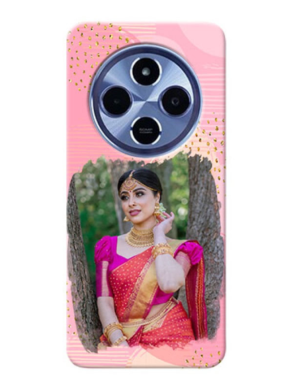 Custom Redmi A4 5G Phone Covers for Girls: Gold Glitter Splash Design