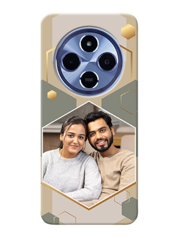 Custom Redmi A4 5G Photo Printing on Case with Stylish Hexagon Pattern Design