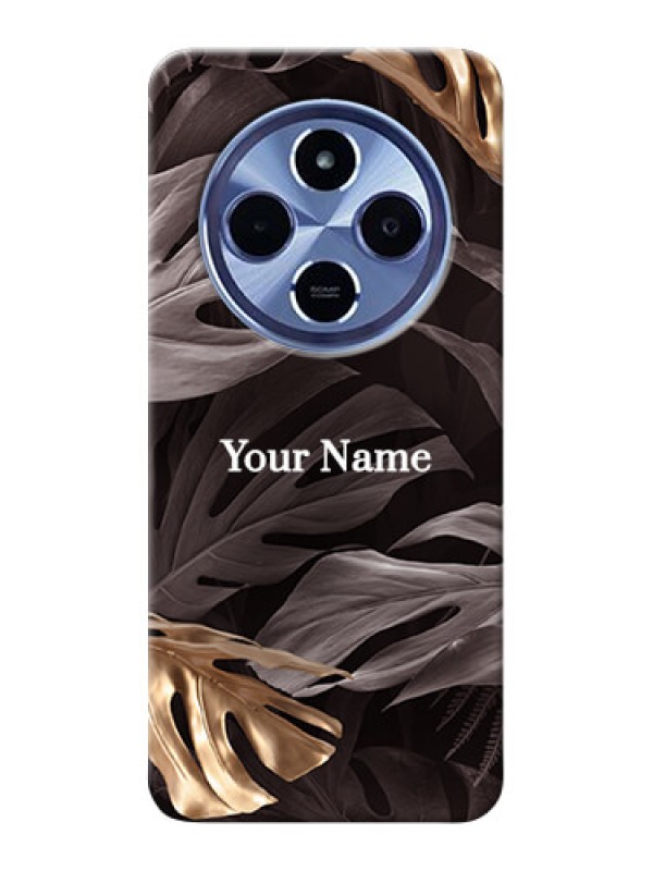 Custom Redmi A4 5G Personalised Phone Case with Wild Leaves digital paint Design