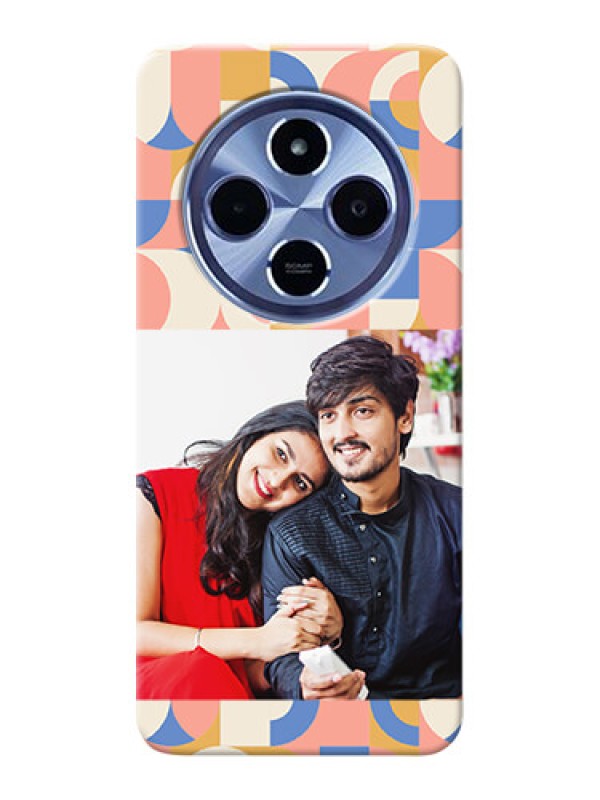 Custom Redmi A4 5G Photo Printing on Case with Semicircle Maze Pattern Design