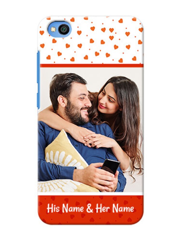 Custom Redmi Go Phone Back Covers: Orange Love Symbol Design
