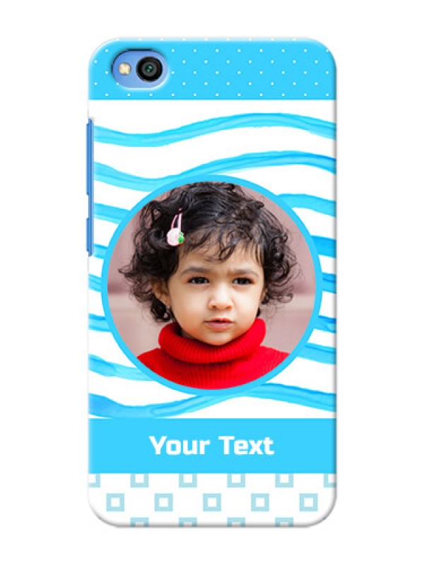 Custom Redmi Go phone back covers: Simple Blue Case Design