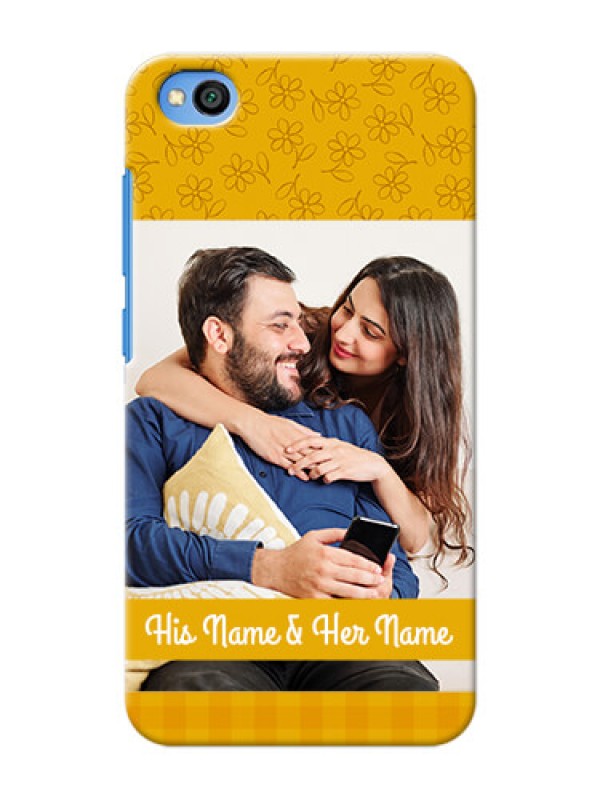 Custom Redmi Go mobile phone covers: Yellow Floral Design