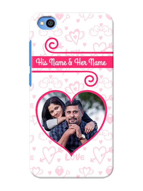 Custom Redmi Go Personalized Phone Cases: Heart Shape Love Design