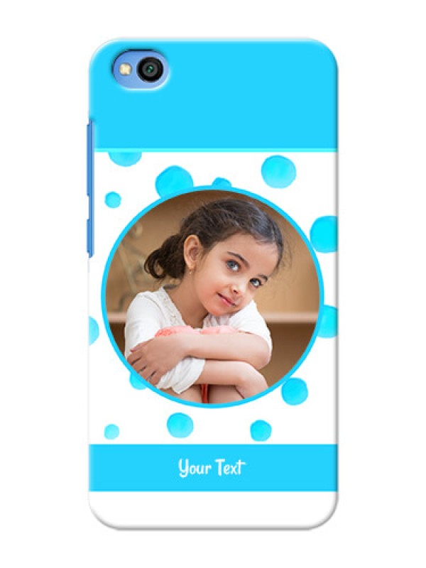 Custom Redmi Go Custom Phone Covers: Blue Bubbles Pattern Design