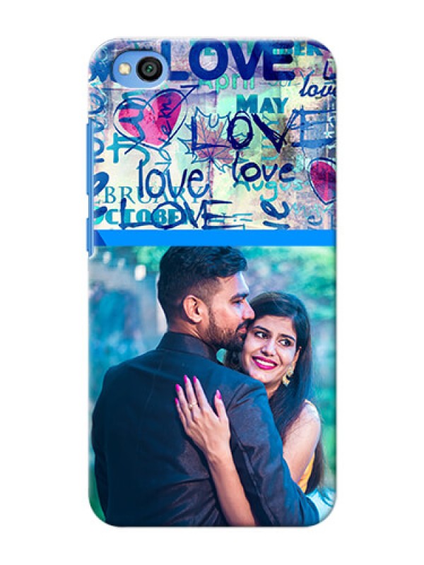 Custom Redmi Go Mobile Covers Online: Colorful Love Design