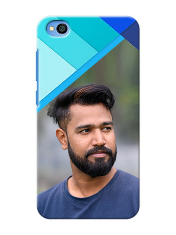 Custom Redmi Go Phone Cases Online: Blue Abstract Cover Design
