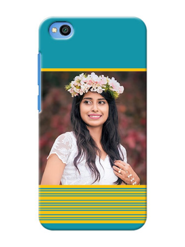 Custom Redmi Go personalized phone covers: Yellow & Blue Design 