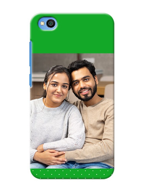 Custom Redmi Go Personalised mobile covers: Green Pattern Design
