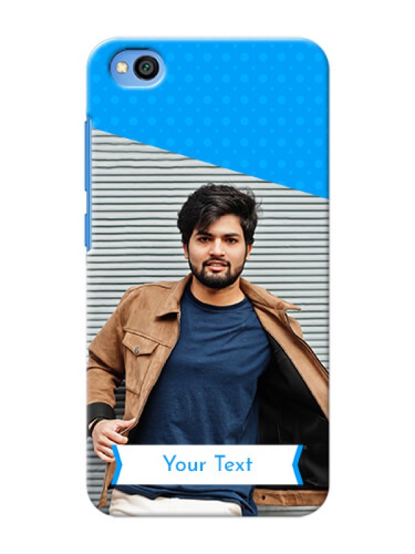 Custom Redmi Go Personalized Mobile Covers: Simple Blue Color Design
