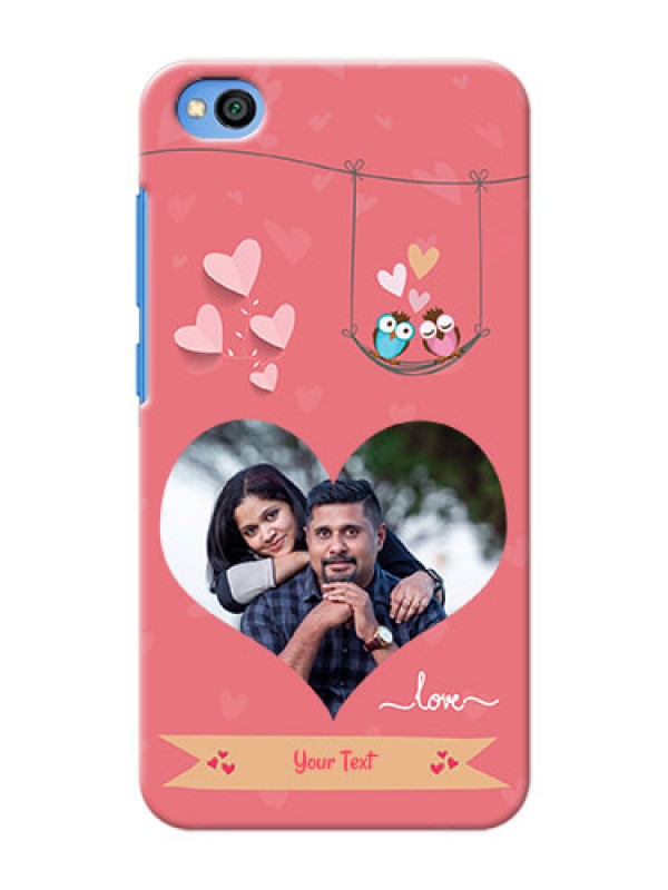 Custom Redmi Go custom phone covers: Peach Color Love Design 