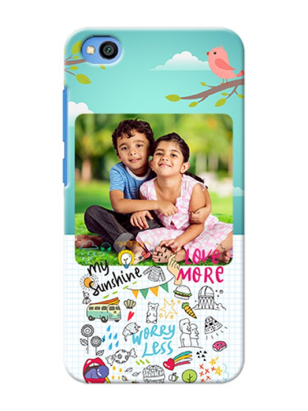 Custom Redmi Go phone cases online: Doodle love Design