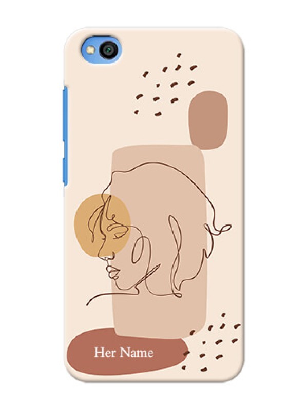 Custom Redmi Go Custom Phone Covers: Calm Woman line art Design