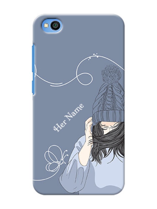 Custom Redmi Go Custom Mobile Case with Girl in winter outfit Design