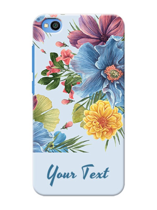 Custom Redmi Go Custom Phone Cases: Stunning Watercolored Flowers Painting Design