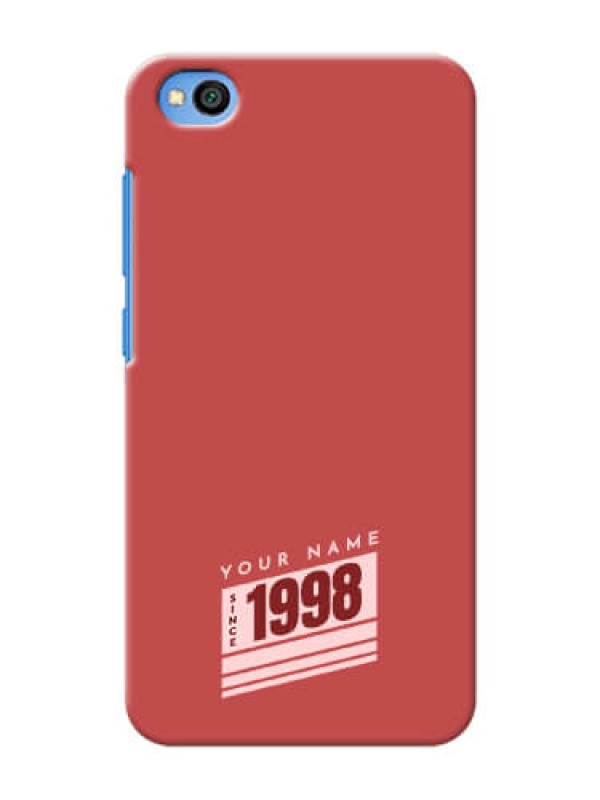 Custom Redmi Go Phone Back Covers: Red custom year of birth Design