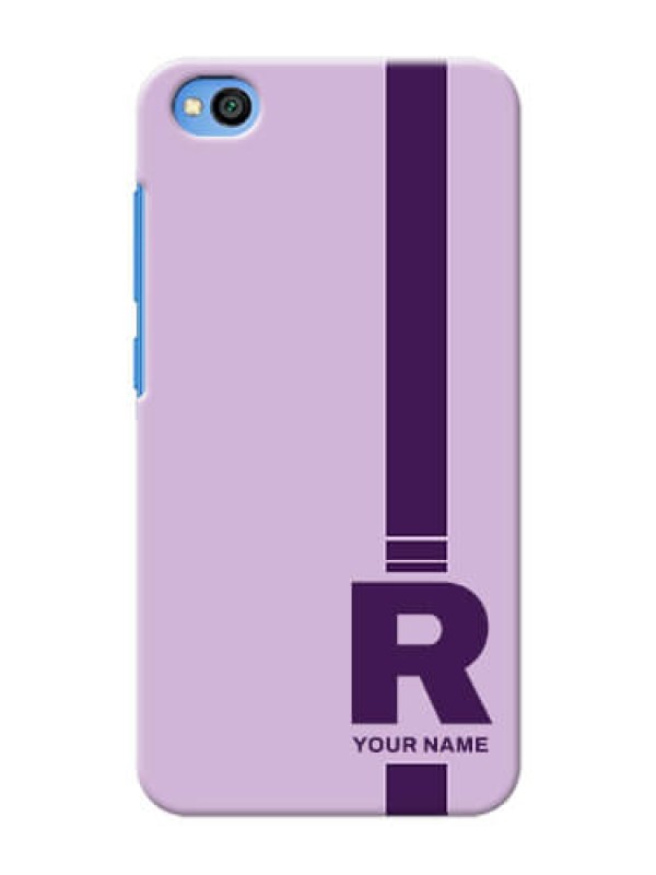 Custom Redmi Go Custom Phone Covers: Simple dual tone stripe with name Design