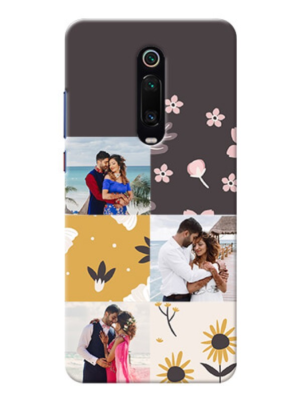 Custom Redmi K20 Pro phone cases online: 3 Images with Floral Design