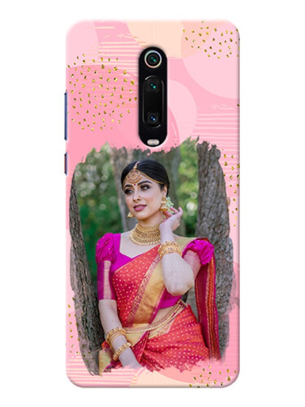 Custom Redmi K20 Pro Phone Covers for Girls: Gold Glitter Splash Design