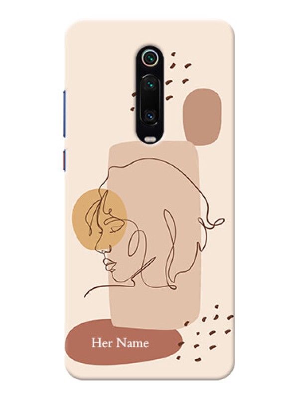 Custom Redmi K20 Pro Custom Phone Covers: Calm Woman line art Design