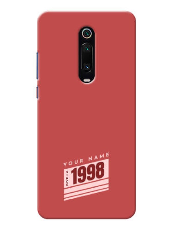 Custom Redmi K20 Pro Phone Back Covers: Red custom year of birth Design