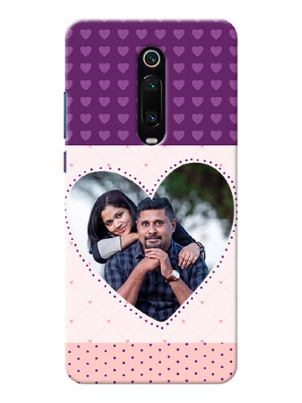 Custom Redmi K20 Mobile Back Covers: Violet Love Dots Design