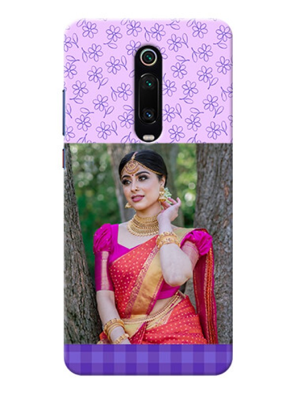 Custom Redmi K20 Mobile Cases: Purple Floral Design