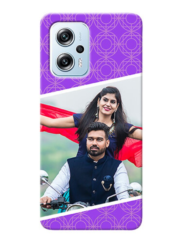 Custom Redmi K50i 5G mobile back covers online: violet Pattern Design