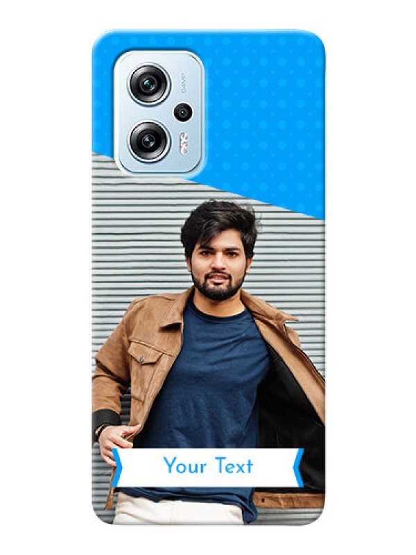 Custom Redmi K50i 5G Personalized Mobile Covers: Simple Blue Color Dotted Design