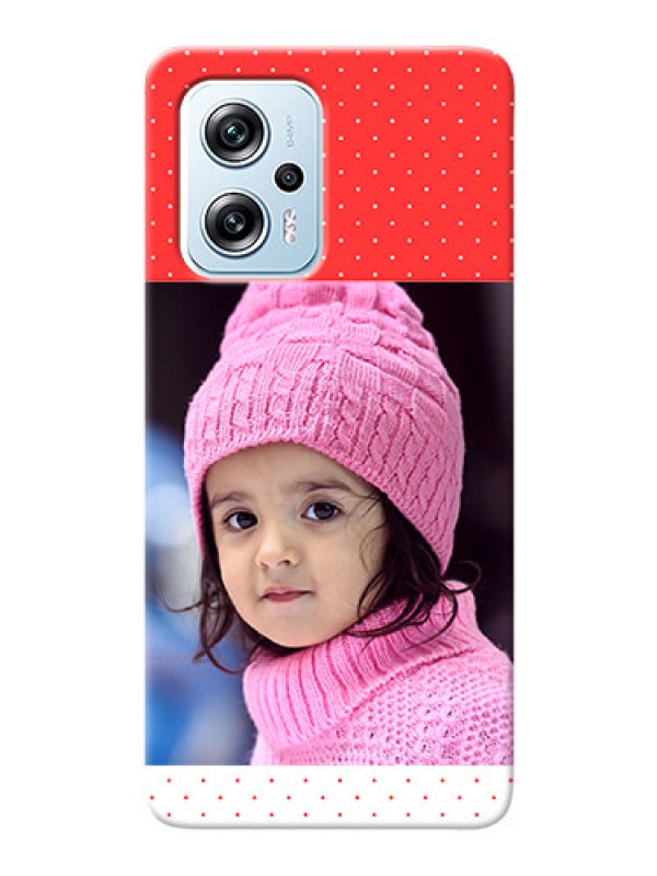 Custom Redmi K50i 5G personalised phone covers: Red Pattern Design