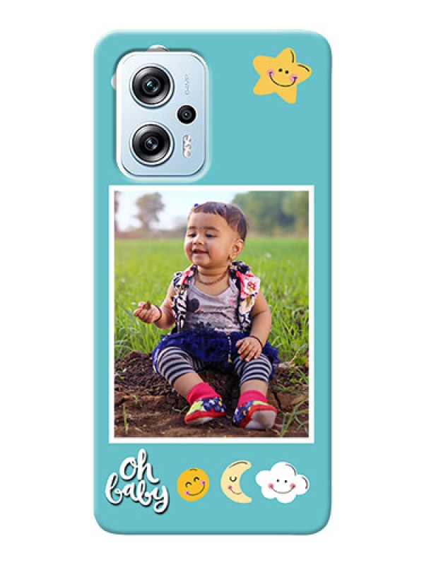 Custom Redmi K50i 5G Personalised Phone Cases: Smiley Kids Stars Design