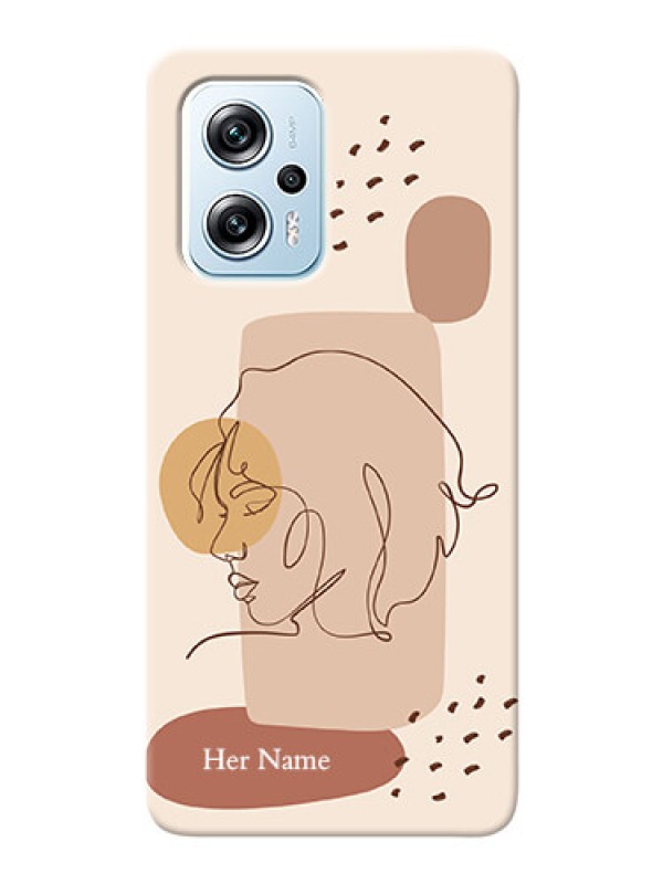 Custom Redmi K50I 5G Custom Phone Covers: Calm Woman line art Design