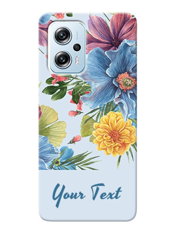 Custom Redmi K50I 5G Custom Phone Cases: Stunning Watercolored Flowers Painting Design