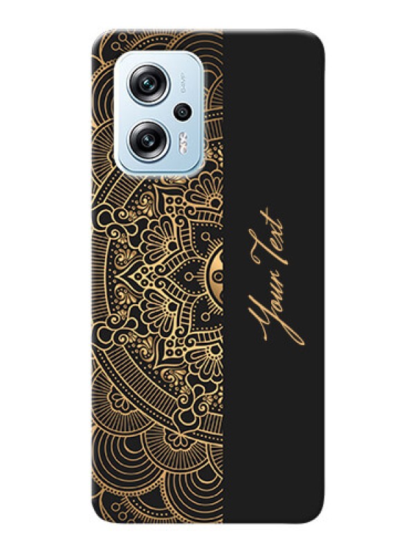 Custom Redmi K50I 5G Back Covers: Mandala art with custom text Design