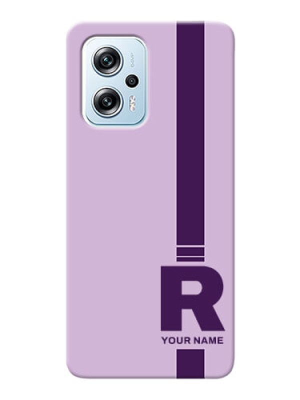 Custom Redmi K50I 5G Custom Phone Covers: Simple dual tone stripe with name Design