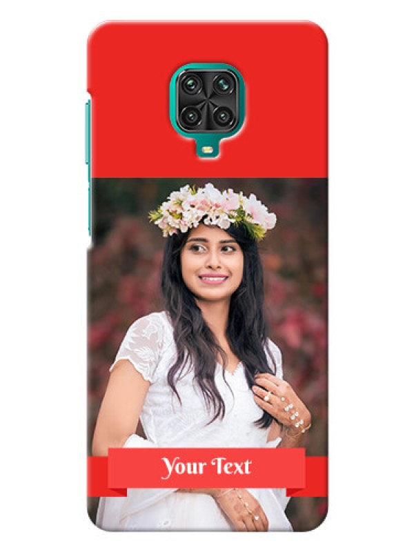Custom Redmi Note 10 Lite Personalised mobile covers: Simple Red Color Design