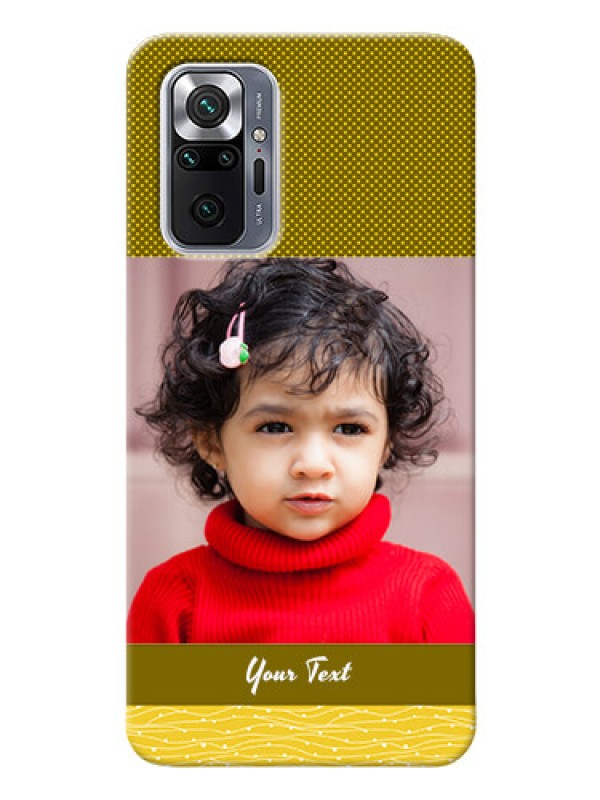 Custom Redmi Note 10 Pro Max custom mobile back covers: Simple Green Color Design