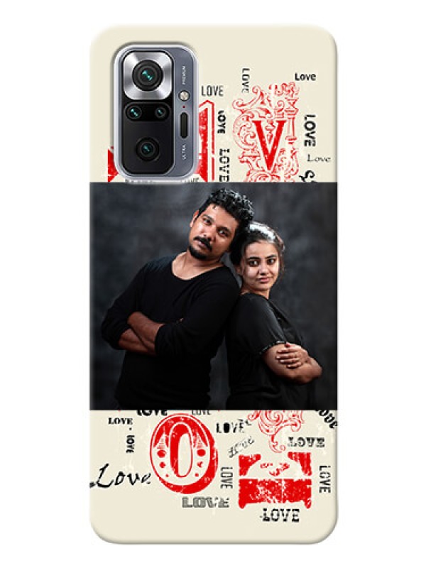 Custom Redmi Note 10 Pro Max mobile cases online: Trendy Love Design Case