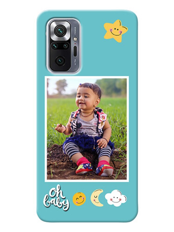 Custom Redmi Note 10 Pro Max Personalised Phone Cases: Smiley Kids Stars Design