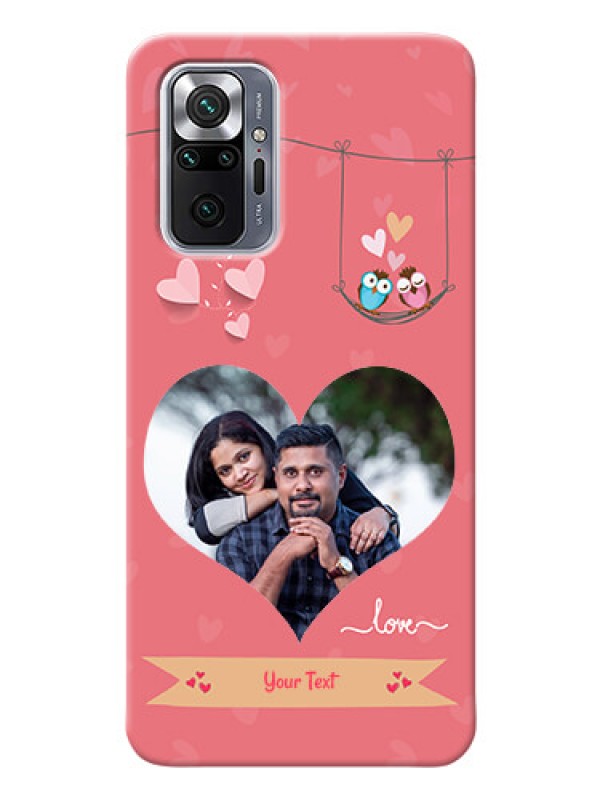 Custom Redmi Note 10 Pro Max custom phone covers: Peach Color Love Design 