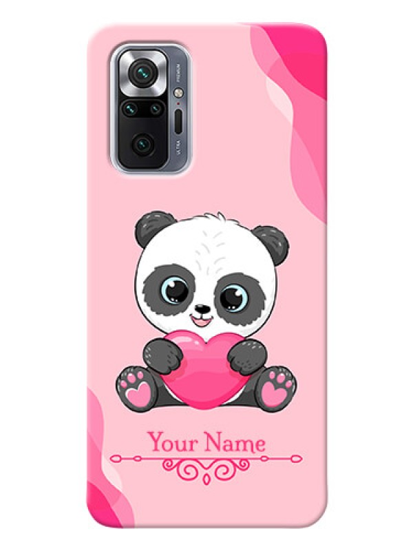 Custom Redmi Note 10 Pro Max Mobile Back Covers: Cute Panda Design