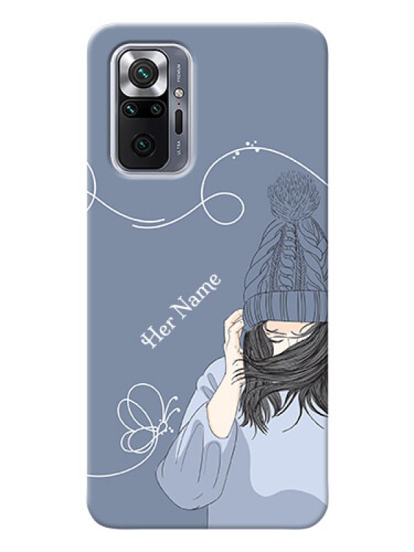 Custom Redmi Note 10 Pro Max Custom Mobile Case with Girl in winter outfit Design