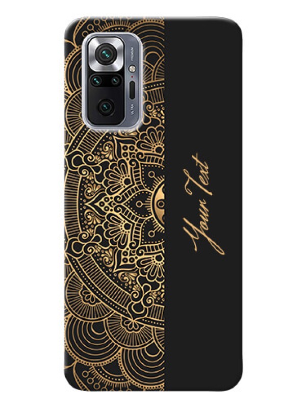 Custom Redmi Note 10 Pro Max Back Covers: Mandala art with custom text Design