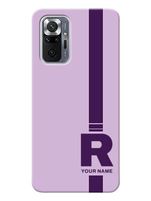 Custom Redmi Note 10 Pro Max Custom Phone Covers: Simple dual tone stripe with name Design