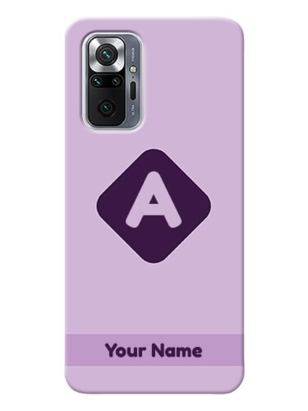 Custom Redmi Note 10 Pro Max Custom Mobile Case with Custom Letter in curved badge Design