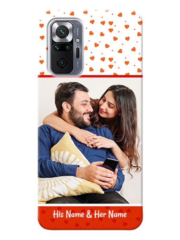 Custom Redmi Note 10 Pro Phone Back Covers: Orange Love Symbol Design
